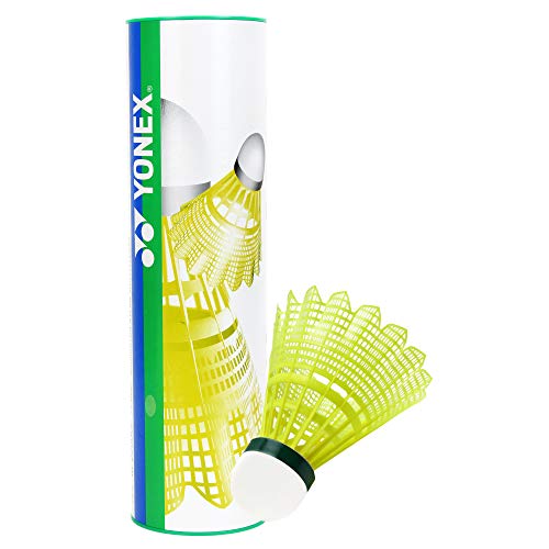 Image of YONEX Nanoray 6000i Aluminium-Alloy Strung Badminton Racquet (Blue) with Full Cover & Mavis 2000 Green Cap Nylon Shuttlecock, Pack of 6 (Yellow) Combo
