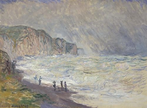 Oeuvre d'impression Grosse mer à Pourville de Claude Monet affiche murale de qualité