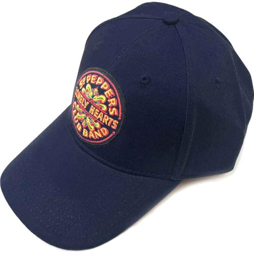 The Beatles Baseball Cap Sgt Pepper Drum Band Logo Official Navy Blue One Size