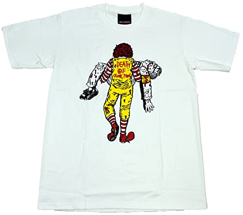[モデラ] 殺人ピエロTシャツ ジャンクフード ドナルド・マクドナルド DEATH OF JUNK FOOD メンズ 半袖 男女兼用 (白（ホワイト）, M)のサムネイル