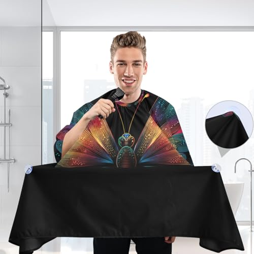Capa de Barbería Impermeable ALAZA con Diseño Arcoíris 55x65 in miniatura 7