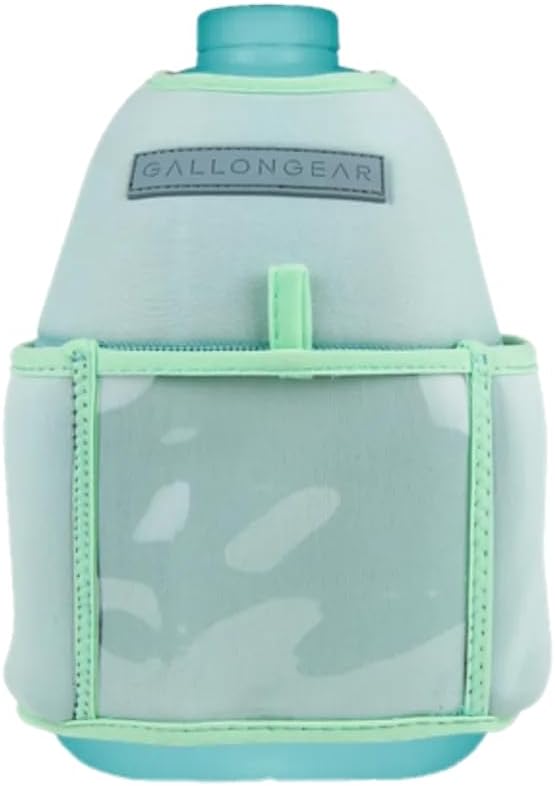 Gallon Gear 1 Gallon Fitness Hydration Cover | Neoprene Insulated Cooling & Portable Gym Water Bottle Carrier | CASE with Storage Pockets