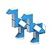 ROXENDA Magic Snake con 24 Segmenti, 3D Magic Snake Cube - Puzzle Games, Children’s day, Birthday, Easter e Christmas - 2 Pack (Blu)