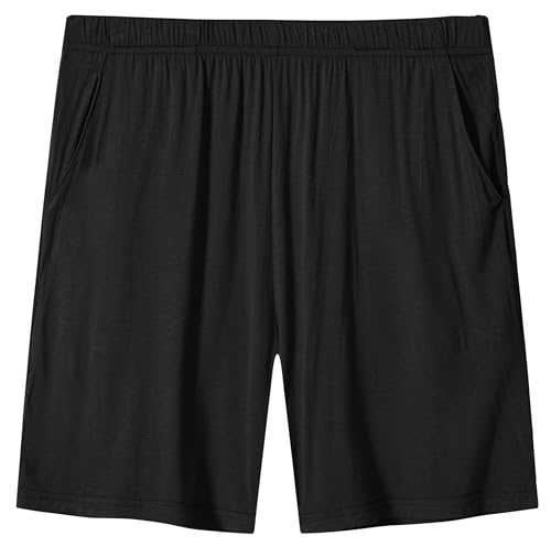 Image of JINSHI Womens Pajama Shorts Soft Comfortable Lightweight Elastic Drawstring Modal Pajama Bottoms Lounge Shorts with Pockets