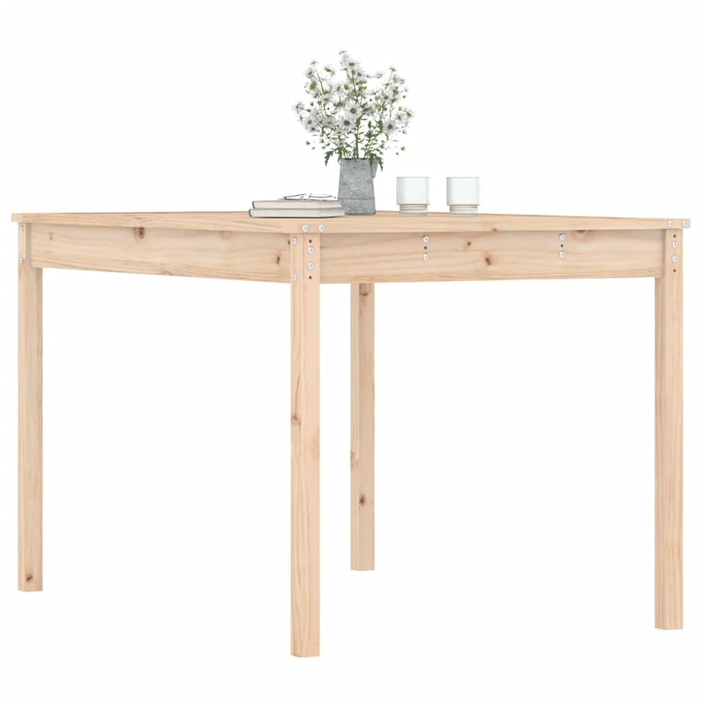 Stół ogrodowy 121 x 82,5 x 76 cm lite drewno sosnowe | Wytrzymały blat stołu, stabilna rama drewniana, na taras, balkon, podwórko, z instrukcją montażu