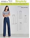  Simplicity Schnittmuster, 7082.U5 -Hose selber nähen [Damen, Gr. 42-50] auch für Anfänger geeignet