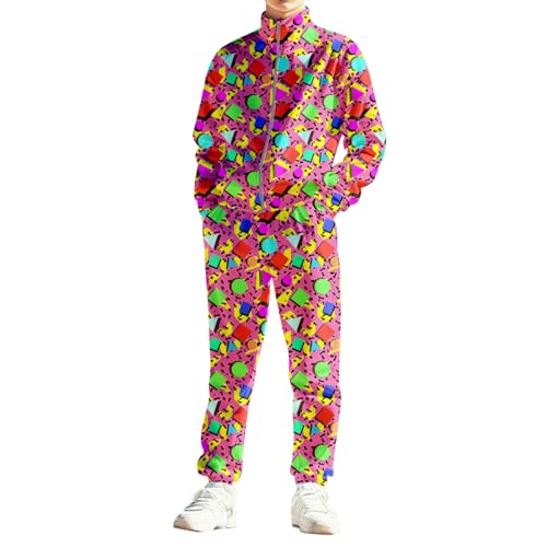 Kids Two-Piece Classic Zippered Sports Jacket Set Sweatpants Jogging Teenager Sportswear Set