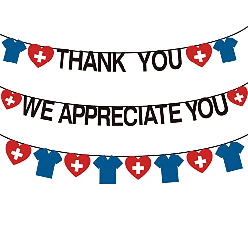 Nurse Week Party Decorations Thank You Nurses We Appreciate You Banner, Nurse Day Rn Medical Happy Nurses Week Banner Decorations
