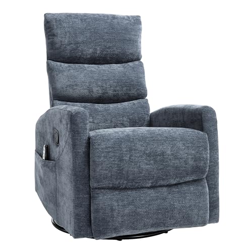 Pelumy 360° Swivel Recliner with Heat & Vibration