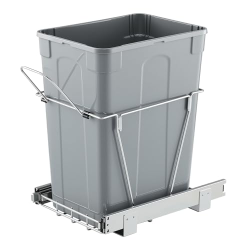 VEVOR Poubelle Coulissante sous Évier et sous Plan avec Grande Capacité de 33 L, Collecteur de Déchets de Cuisine avec Poignée, Système de Tri Sélectif pour Placard Meuble Bas, Restaurant, Bar