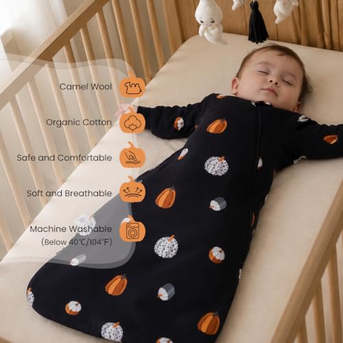 Image of Unisex Sleeping Bag for Babies and Toddlers 1.0 Tog Sleep Sack 0-6 Months, Newborn Sleep Sack, Wearable Blanket Baby, One Piece Long Sleeves, Gifts for Baby