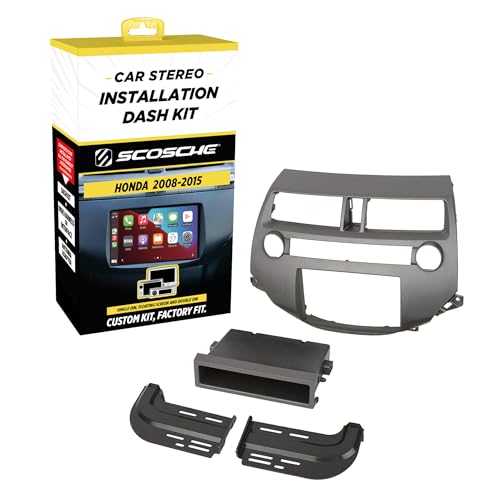 Kit de tableau de bord pour remplacer autoradio Honda Accord Scosche HA1707DGB gris