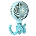 EFEF Ventilatore portatile pieghevole a forma di polipo, ricarica USB, mini ventilatore a circolazione d'aria con treppiede flessibile per passeggino/bicicletta/campeggio/barbecue/palestra