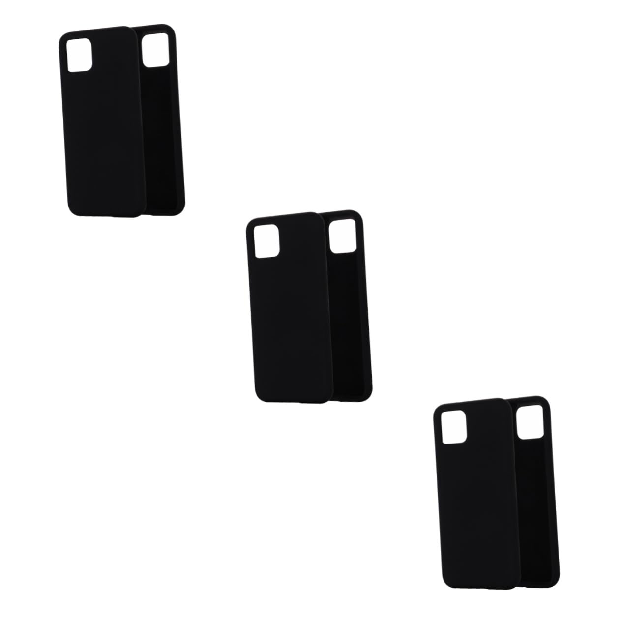Hemobllo 3pezzi Cover Per Smartphone Silicone Liquido Resistente Ai Graffi Design Completamente Coprente e Antishock Compatibile Con Nera