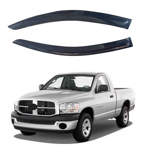 IG Window Rain Guards Vent Visors Shades for 2002-2008 Dodge Ram 1500 Standard Cab, Window Deflectors Shield for 2003-2009 Ram 2500 3500, 2003 2004 2005 2006 2007 2008 2009 (Standard Cab Only)