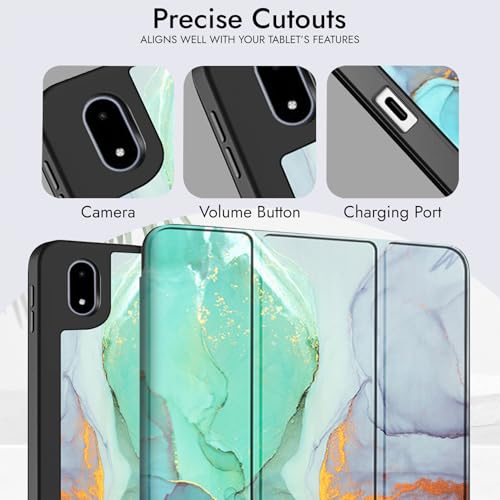 Image of Robustrion Cover Case for OnePlus Pad 4 13.2 inch /OnePlus Pad 3 13.2 inch Cover with [Pencil Holder], Flip Cover Case for One Plus Pad 4 /3 Cover 13.2 inch [Auto Sleep Wake Support] - Marble Green