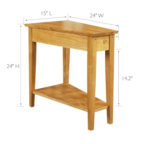 Image of Leick Home Teegan Wedge End Table, 15 inch, Desert Sands