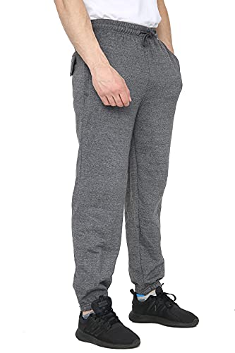 Mens Fleece Jogging Bottoms S-6XL (2XL, Charcoal) - 2