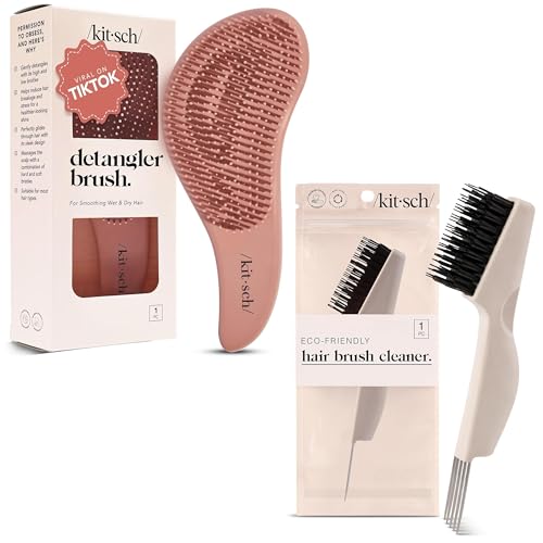 Terracotta Detangler Hair Brush & Brush Cleaner Tool Bundle – Gentle Knot Removal, Scalp Massage & Easy Brush Cleaning for All Hair Types image 3