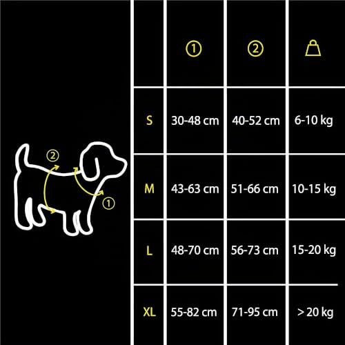 Bobby Rando Walk - Harnais pour Chien, Moyen Petit Grand en Nylon, Sûr, Confortable, Réfléchissant, Ajustable, Noir, L/46-70x2,5 CM – vue 6
