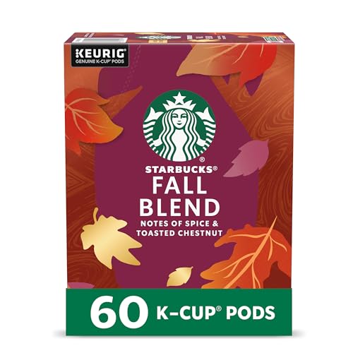Image of Starbucks K-Cup Coffee Pods, Medium Roast Coffee for Keurig Coffee Makers, Fall Blend, 100% Arabica, Limited Edition, 6 Boxes (60 Pods Total)