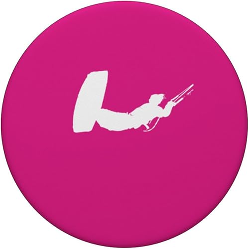 Miniatura 3 de Kiter Action Freestyle Artistic White Vector PopSockets Standard PopGrip