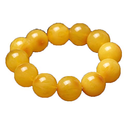 Pulsera de ámbar de cera de abeja antigua polaca natural con certificado de autenticidad