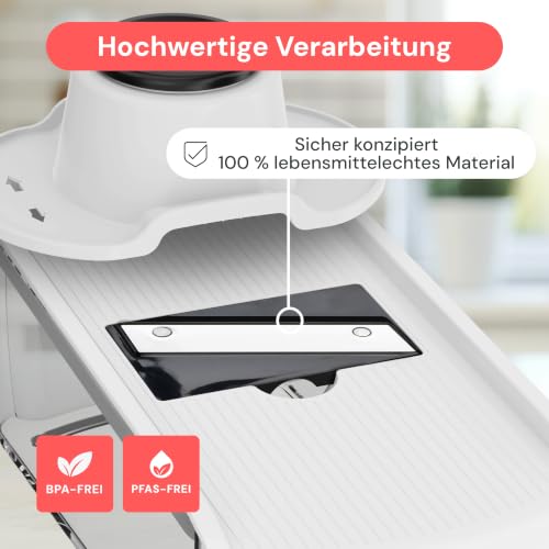 Fullstar Pro - 6-in-1 Mandoline Gemüsehobel, Julienneschneider und Reibe – Ansicht 5