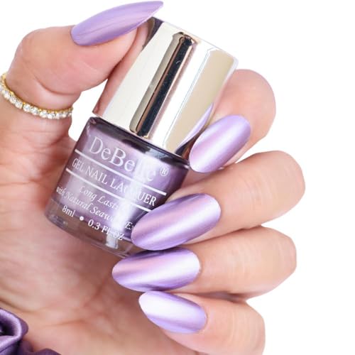 Image of DeBelle Gel Nail Polish Chrome Wine(Metallic Violet Nail Paint)|Non UV - Gel Finish |Chip Resistant | Seaweed Enriched Formula| Long Lasting|Cruelty and Toxic Free| 8ml