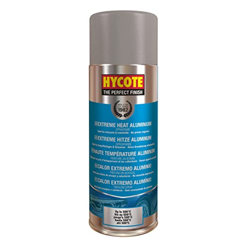 Hycote Peinture en aérosol pour Voiture à séchage Rapide et Chaleur extrême, Aluminium, 400 ML