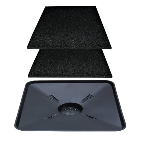 Transmission Drain Pan Kit Compatible with Lisle 17892 Includes Oil Change Pan & 2 Pcs 22 No-Spill Splash Pads Heavy-Duty No-Spill Plastic Oil Change Tray for Car Truck Garage Use