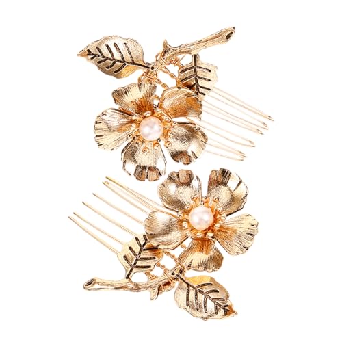 HONMEET 2個ブライダル ヘアコーム 結婚式用 髪飾り ヘアアクセサリー プロ