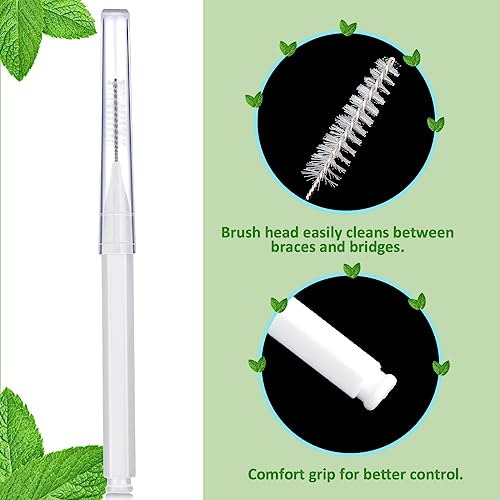 image for Patelai 100 Pieces Braces Brush for Cleaner Interdental Brush Toothpic