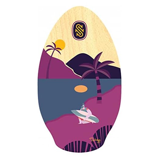 Surfboard Skimboard SkimOne 35 Wailua Violet/bleu 90 cm