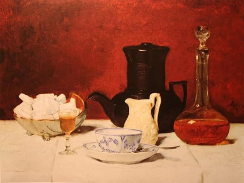 Image déco d'art murale café et cognac Albert poster toile salon 60x90cm