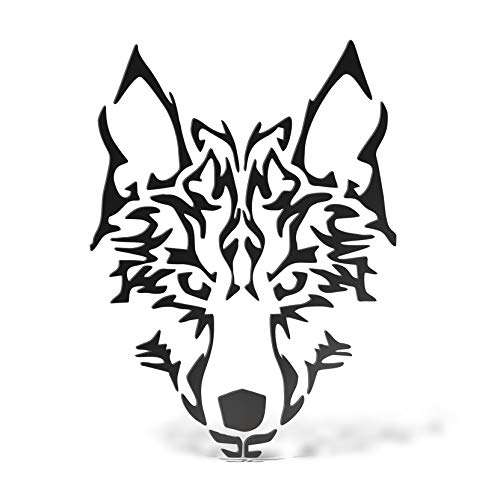 Erreinge autocollant noir Loup Schriftzug En PVC mural Sticker mural pour Casque Auto Moto Camper pour ordinateur portable - 12 cm