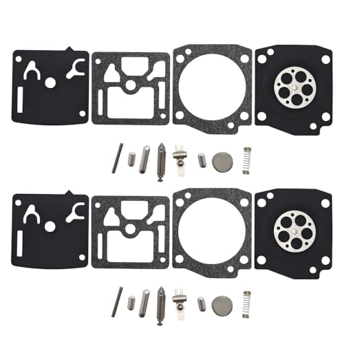 Luxuypon Kit de reconstrucción de diafragma de reparación de carburador de 2 piezas compatible con piezas 362 365 371 372 2065 2165 RB-60