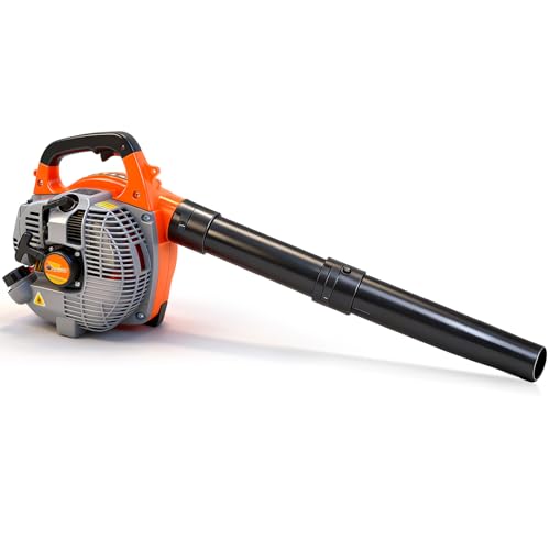 RIDALIYA 28CC Gas Leaf Blower, 1.1HP 2-Stroke Handheld Blower, 460 CFM 160 MPH High-Performance Air Volume, Lightweight Design for Lawn, Yard, and Driveway Cleanup