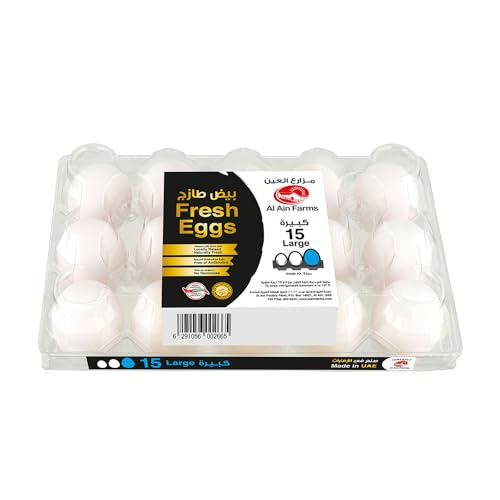 Al Ain Fresh White Eggs Large 15 pcs