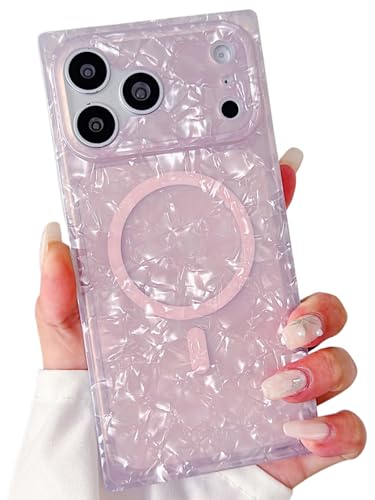 Coque magnétique iPhone 17 Pro Max avec anneau MagSafe intégré rose