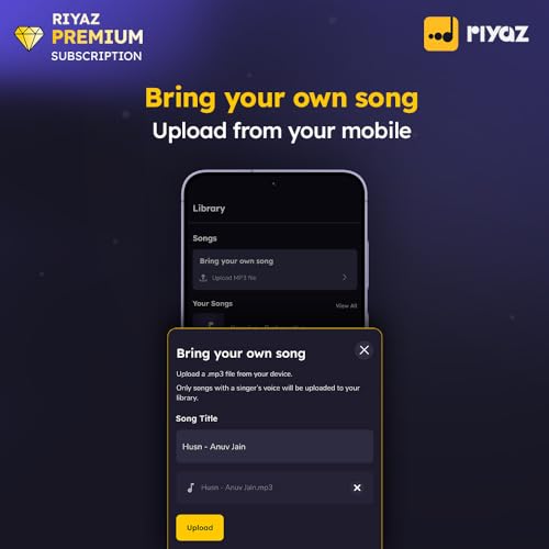 Image of Riyaz App - Learn to Sing Bollywood Songs | 12 Months Premium Subscription | Suitable for Guitar / Harmonium / Ukulele Learners | 35 Lakhs Learners | (Activation Link by Email in 2 Hours)