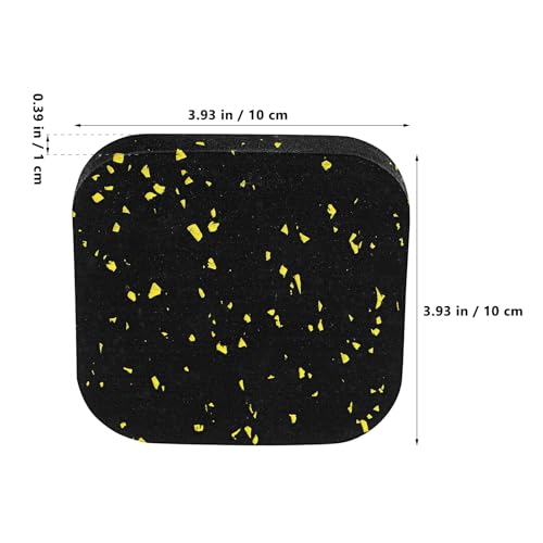 Set de 6 almohadillas para cinta de correr Mipcase 3.93 x 3.93 x 0.39 pulgadas, mats de goma antideslizantes para equipo de ejercicio, reducción de ruido miniatura 2