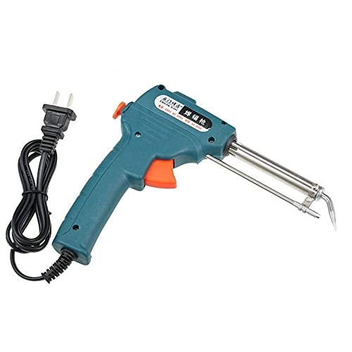 Image of Diy Crafts CT-DIY-HI-37471 220v 60w Automatic Send Tin Electric Soldering Iron Wedling Gun Rework Station Complete Kit Extra, Pack of 3 Set (Green)