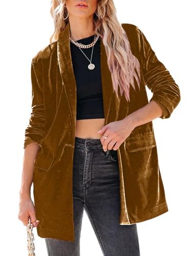 10 Best Velvet Blazers for Women That Elevate Any Outfit 8 Happy Sailed Women's Velvet Blazer Jacket