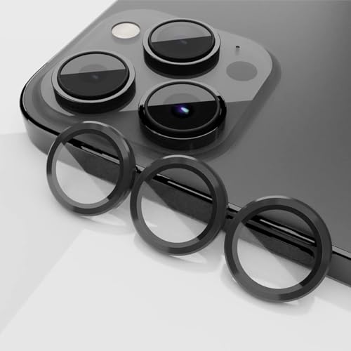 Image of DD SON Back Camera Lens Protector Tempered Glass For iPhone 13 Pro /iPhone 13 Pro Max | Case Friendly with Edge to Edge Coverage and Easy Installation Kit, Pack of 1 (Black)