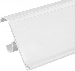 100 Pack Shelf Label Strip Sign Holders for 27”L Double Wire Cooler Shelves