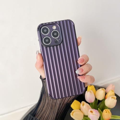 Étui à bagages violet en silicone souple pour iPhone 14 Pro Max
