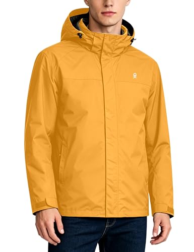 Little Donkey Andy Men's Waterproof Rain Jacket Outdoor Lightweight Rain Shell Coat