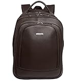 Mochila Executiva De Couro Masculina Grande Para Notebook Cor:Marrom