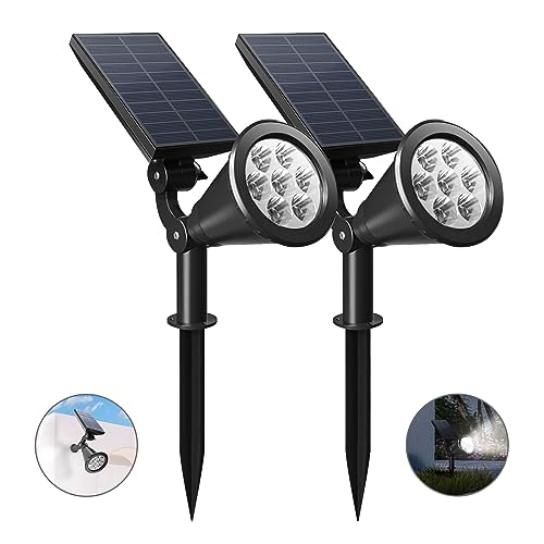 WONYO Solar Outdoor Lights, Upgraded 7 LEDs Landscape SpotLights IP65 Waterproof, Auto On/Off Solar Powered Outdoor Lights, Outdoor Solar Lights for Yard Garden Driveway Walkway,2 Pack(Cool White) WONYO Solar Outdoor Lights, Upgraded 7 LEDs Landscape SpotLights IP65 Waterproof, Auto On/Off Solar Powered Outdoor Lights, Outdoor Solar Lights for Yard Garden Driveway Walkway,2 Pack(Cool White)